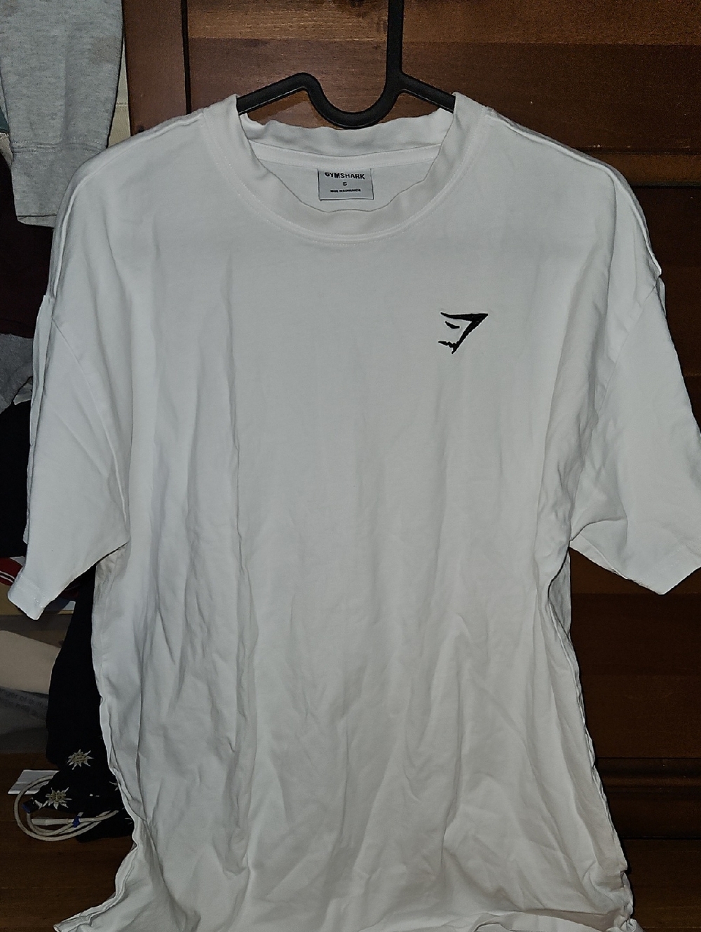 Gymshark White Short-Sleeve Logo Tee